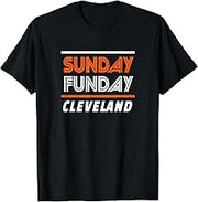 Cleveland Orange & White Fun Cleveland Ohio Cleveland Sunday T-Shirt