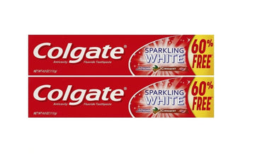 Sparkling White Cinnamint 4.0 Ounces (2 Pack) Toothpaste by Colgate – 4 Ounce (Pack of 2), Pack of 2