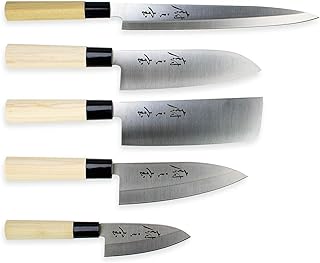 Mercer Culinary Mercer Collection | 5-Piece Asian Knife Set, One Size, Stainless