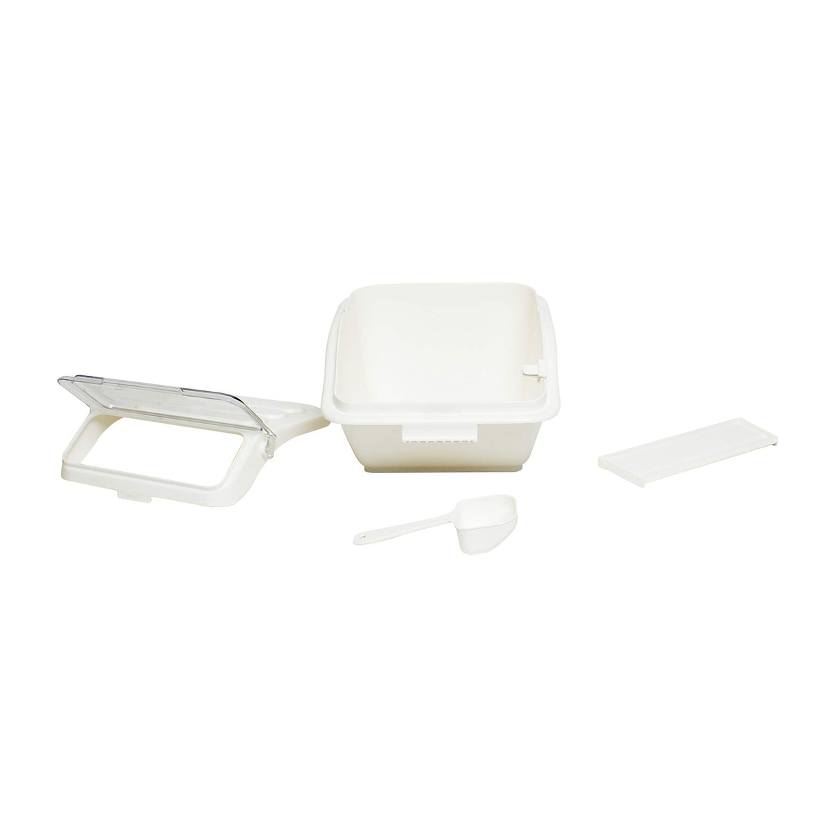 2 gallon/40 cup shelf ingredient bin by Thunder Group – 2.0 gallons, Polypropylene and Polycarbonate (PC), Ivory, Model PLIB002S