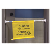 Closed for Cleaning Sign and Pole by HUBERT – Iron, White, Model 320212/320210