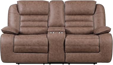 Global Furniture USA U2250 Brown Console Reclining Loveseat