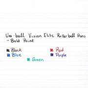 Vision Elite Stick Rollerball Pen by Uni-Ball – 1 Count (Pack of 12), Paper, Blue, Model 2004426