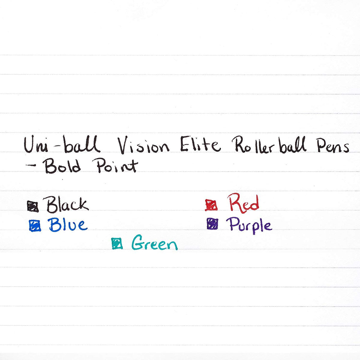 Vision Elite Stick Rollerball Pen by Uni-Ball – 1 Count (Pack of 12), Paper, Blue, Model 2004426