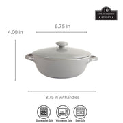 10 Strawberry Street Gray / 10" & 7" / Covered Casserole Casseroles