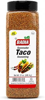 Badia Taco Seasoning, 21 oz – Authentic Blend of Spices for Tacos, Burritos, Fajitas, Ground Beef, Chicken & Vegetarian Dishes