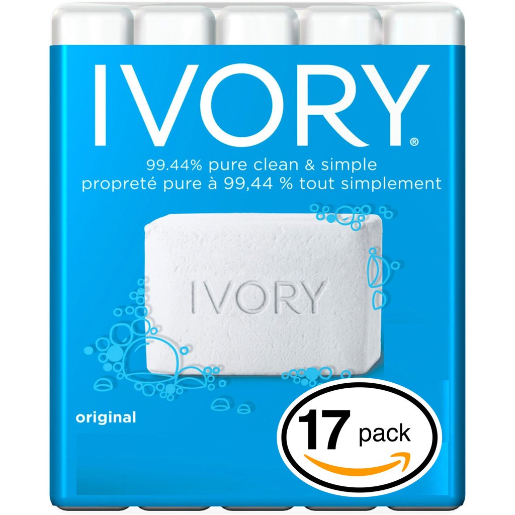 Personal Bar Soap by Ivory – 3.1 Ounce (Pack of 17), Pack of 17
