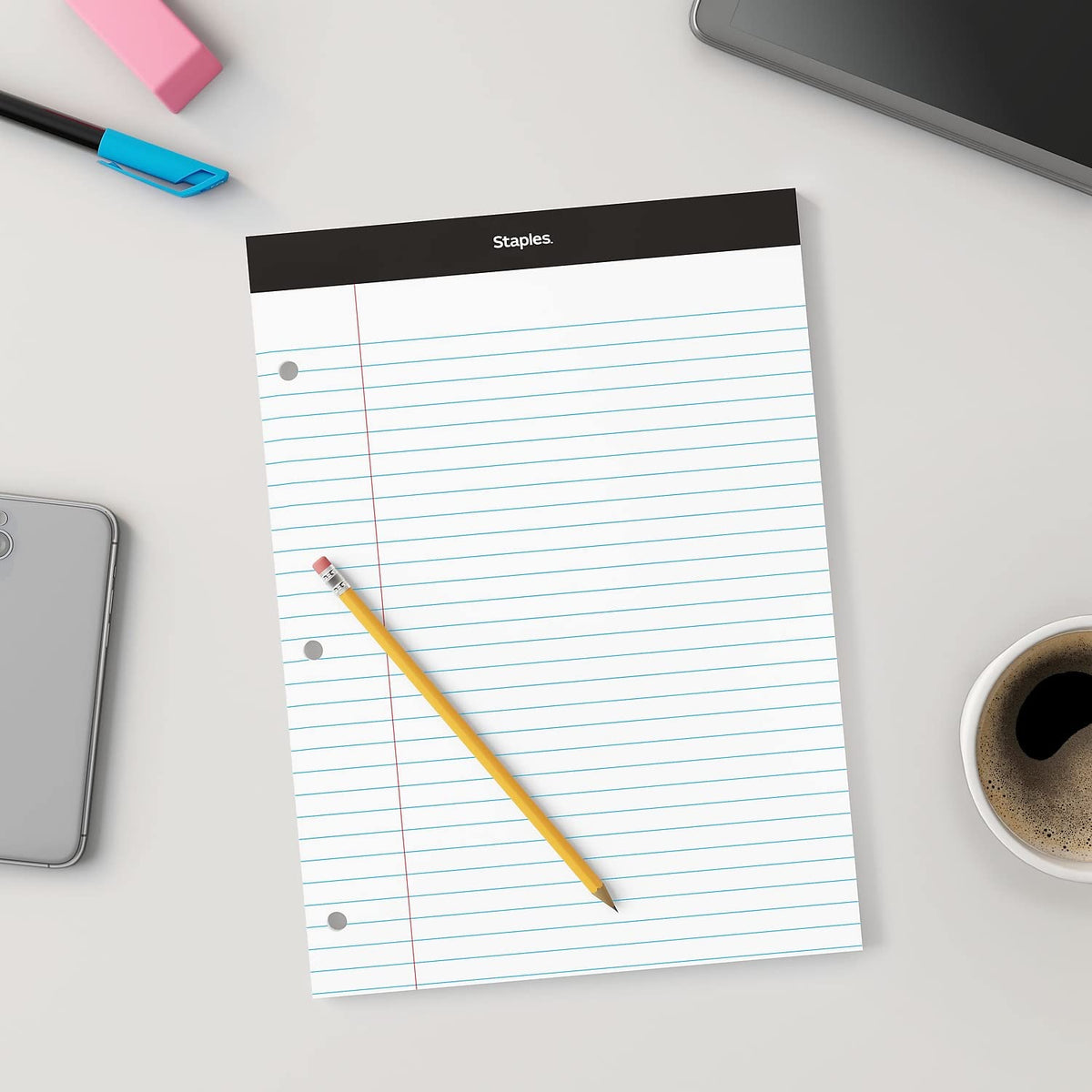 Evidence Dual-Pad Notepad 8-1/2" x 11-3/4" by Ampad – 8 1/2" x 11 3/4", Paper, White, Model 20-244