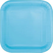 Unique Party Powder Blue Solid Square Dinner Plates - 9" (Pack of 14) - Elegant & Durable Design - Perfect for Any Occasion