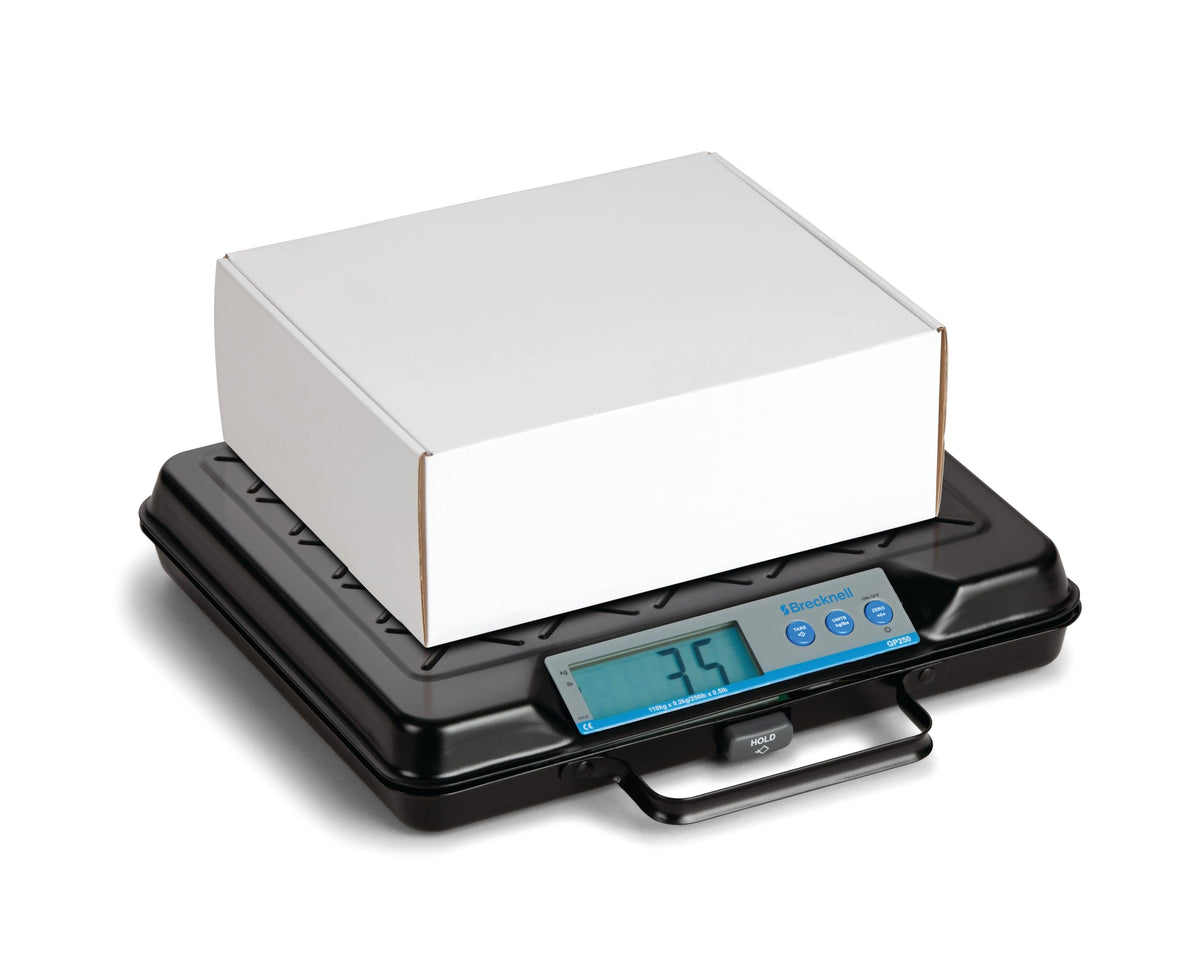 GP250 Portable Electronic Utility Bench Scale by Brecknell – 13.35"L x 12.5"W x 2.19"H, Alloy Steel, Black, Model 816965006731