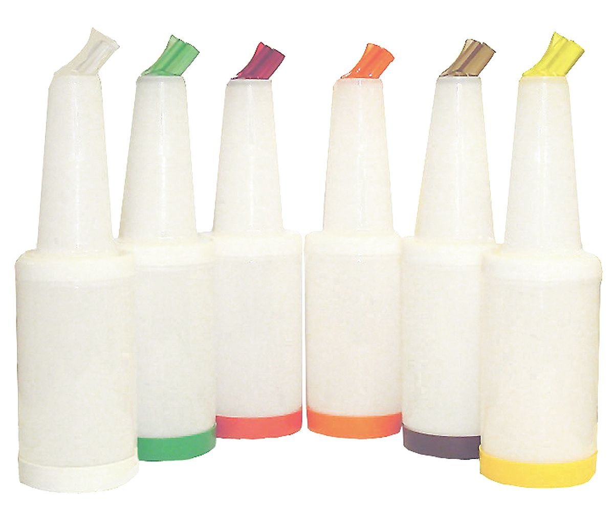 1 qt Plastic Cocktail Containers - Assorted [Set of 12] by Tablecraft – 1 Quart, Plastic, Multicolor, Model 8032A