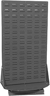 Akro-Mils 98318GY Powder Coated Steel Double Sided Louvered Panel Benchtop Spinner Rack for Akro Hanging Bins