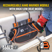 Rechargeable Hand Warmer by KLEIN TOOLS – Nylon, Black, Orange,Gray, Model BC101C