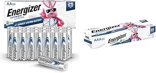 Energizer Ultimate Lithium AA Batteries, Long Lasting Lithium Double A Batteries and Ultimate Lithium AAA Batteries, Lithium Triple A Batteries Variety Pack, 24 AA and 24 AAA Batteries, 48 Count