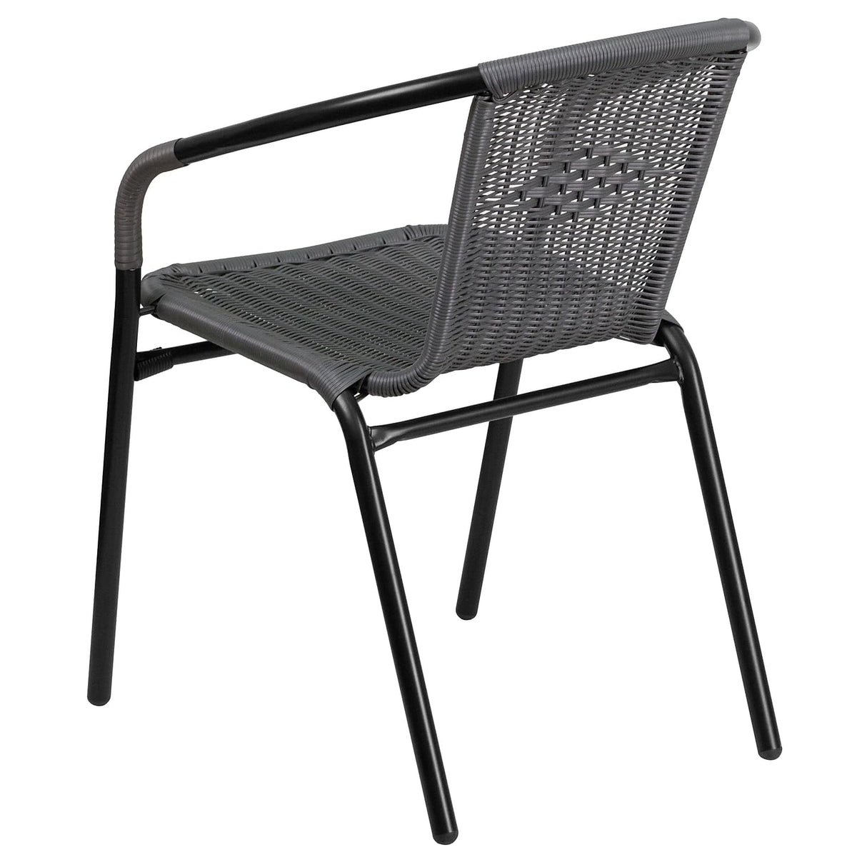 Flash Furniture Clear/Gray / Table + 4 Chair / Round Table + 4 Chairs Bistro Sets