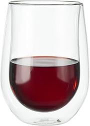 ZWILLING Sorrento 2-pc Double-Wall Glass Red Wine Glass Set, 12-oz, 355ml