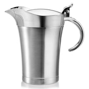 Peohud Gravy Boat, Double Insulated Stainless Steel, 24 Ounces, Silver