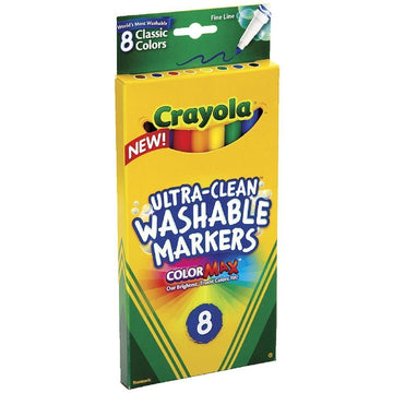 Classic Colors Washable Marker 8/pack (Pack of20) by Crayola – Small, Multicolor, Pack of 20, Model 422808(20)
