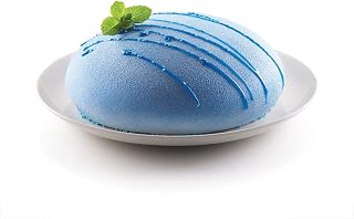Silikomart Goccia (Drop) Silicone Mold, Rounded Cake Pan with 3D Technology Creates Smooth Droplet-shaped Desserts, Easily Unmolds, Oven, Freezer and Dishwasher Safe, 56-Fluid-Ounces Made in Italy