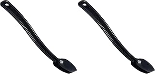 Carlisle FoodService Products Plastic Solid Spoon, 8 Inches, Black (Pack of 2)