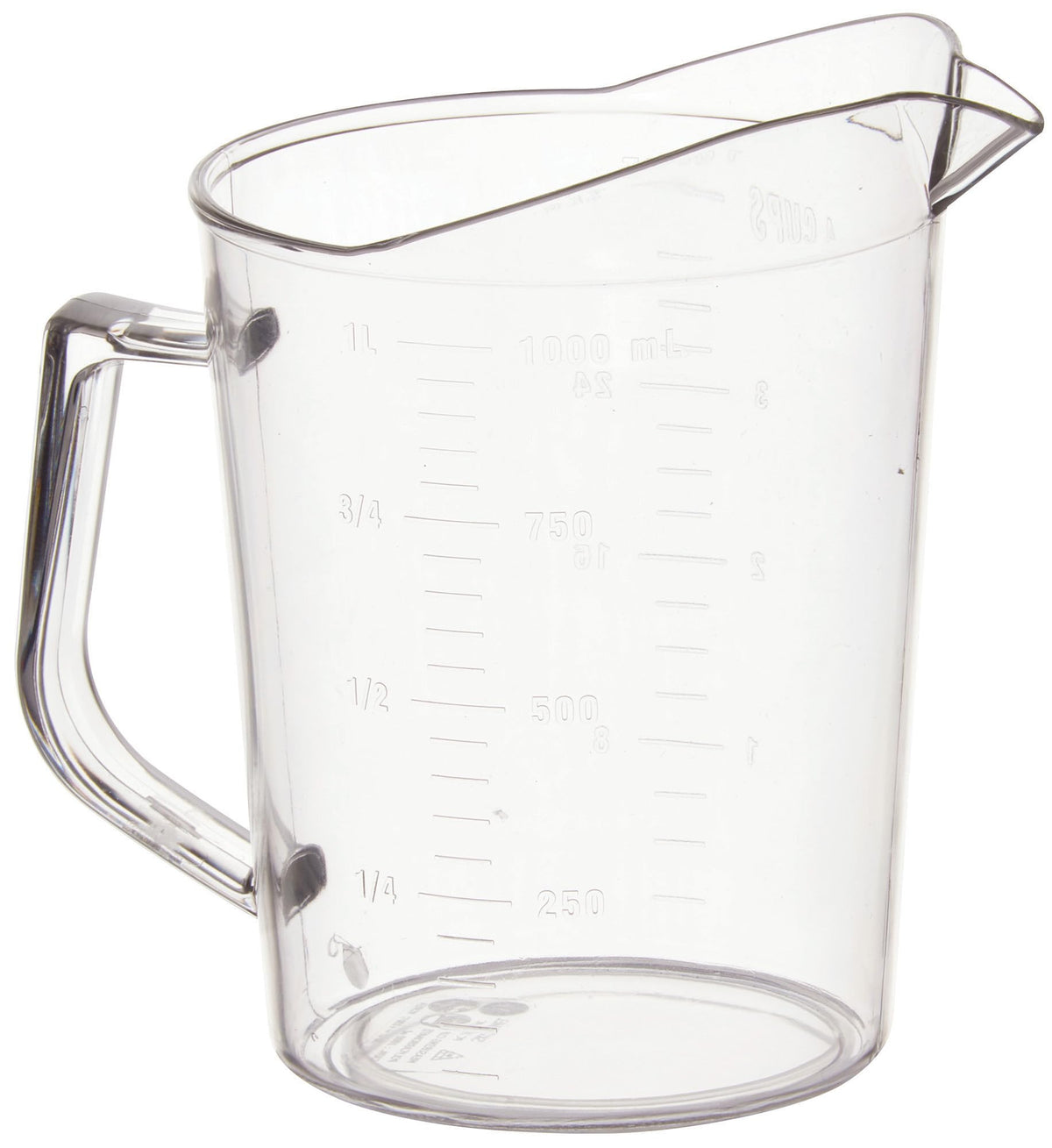 Winco 1 Quart / Clear / 1.0 quarts Cups