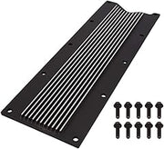 Finned Aluminum Engine Valley Cover for GM Chevy LS1 LS6 - Black