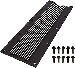 Finned Aluminum Engine Valley Cover for GM Chevy LS1 LS6 - Black