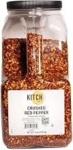 KITCH 24/7 Crushed Red Pepper, Premium Dried Chili Flakes, Non-GMO, 4 Pounds Bulk Container