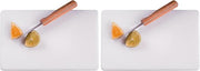 American Metalcraft BB6105 Rectangular Pressed Plastic Cutting Board, Non-Slip, 10" L x 6" W, White (Pack of 2)