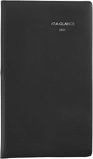 2021 Pocket Calendar by AT-A-GLANCE, Monthly Planner, 3-1/2" x 6", Pocket Size, DayMinder, Black (SK530021)