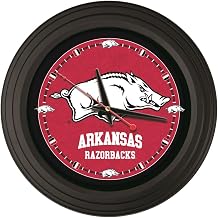 Holland Bar Stool ClkNL15BKArknUn 15 in. University of Arkansas Logo Traditional Wall Clock - Black