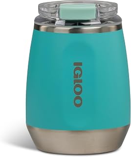Igloo 10 oz Wine Tumbler | Stainless Steel Drinkware | Lagoon Teal
