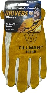 1414S Top Grain/Split Cowhide Drivers Gloves - SMALL by Tillman