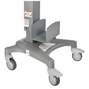 Height Adjustable Mobile Sit-Stand Computer Workstation by Global Industrial – Metal/Plastic, Gray, Model 695436