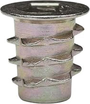 E-Z LOK Threaded Insert for Soft Wood, Zinc Hex-Flanged Thread Inserts 1/4-20 Internal Threads, 13mm Length Pack of 100