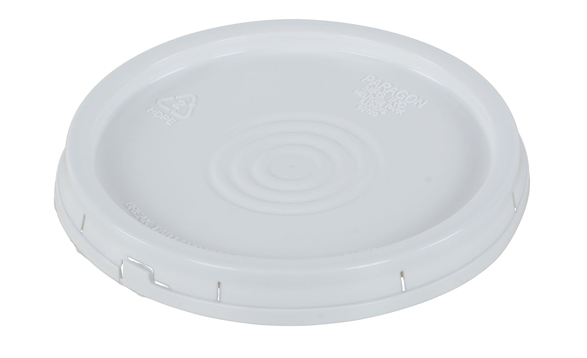 3.5, 5 & 6 Tear Tab Lid White by Vestil – One Size, 6.0 gallons, Blend, Multi, Model LID-54-PWT