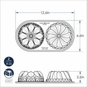 Nordic Ware Graphite / Duet / 5 Cup Bundt Pans