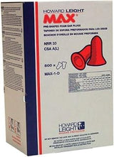 Howard Leight MAX-1-D MAX1-D Leight Source 500 Earplug Dispenser Refill, Polyurethane Foam, One Size, Red (Pack of 2000)