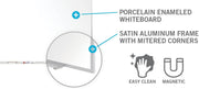 Ghent White / 176"W x 48.5"H / Aluminum Frame Dry Erase Boards