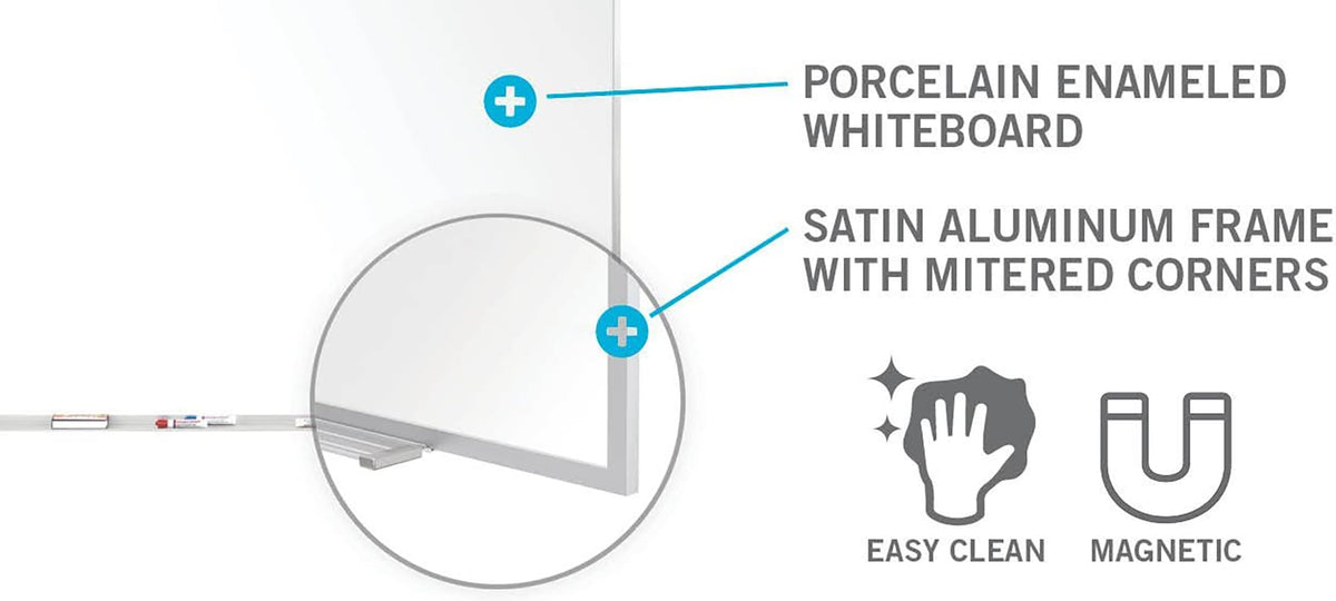 Ghent White / 176"W x 48.5"H / Aluminum Frame Dry Erase Boards