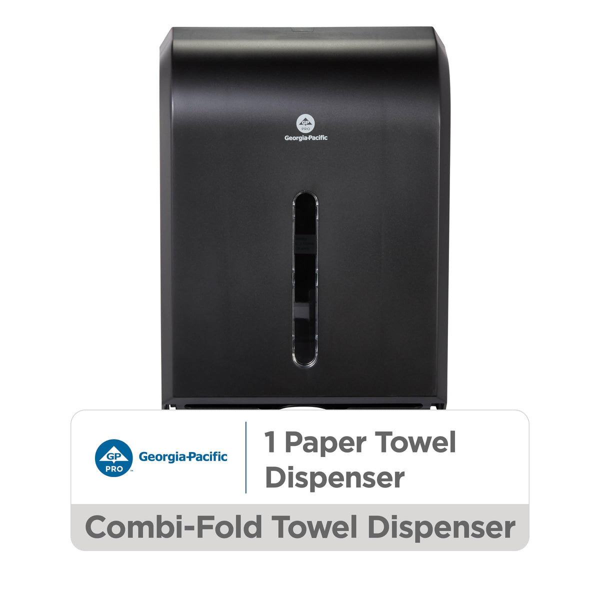 Combi-Fold Paper Towel Dispenser by Georgia-Pacific – 37.3 X 47.8 X 100 Inch, Plastic, Black, Model 56650A