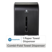Georgia-Pacific Folded Paper Towel Dispenser / 37.3 X 47.8 X 100 Inch / Black Commercial Paper Hand Towel Dispensers