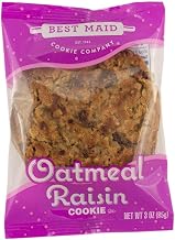 Best Maid Thaw and Serve Individually Wrapped Oatmeal Raisin Cookie, 3 Ounce - 48 per case.