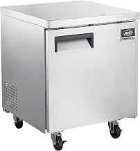 Nexel Undercounter Freezer, Solid Door, 5.5 Cu. Ft., Stainless Steel