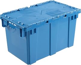Distribution Container With Hinged Lid 22-3/8x13x13 Blue by Global Industrial – 22.25"L x 15"W x 13"H, Plastic, Blue, Model DC2213-12BLUE