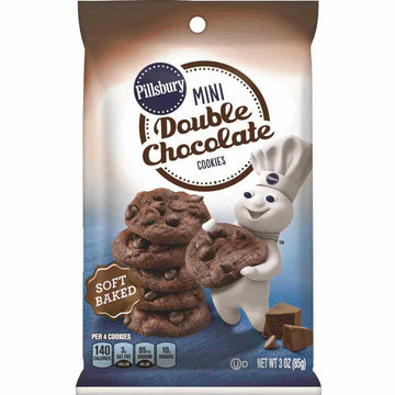Soft Baked Mini Double Chocolate Cookies by Pillsbury – Mini, Pack of 9