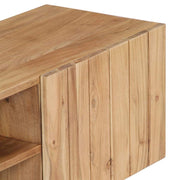 TV Stand 55.1"x11.8"x17.7" Solid Wood Acacia by vidaXL – inches, Wood, Brown, Model 247971