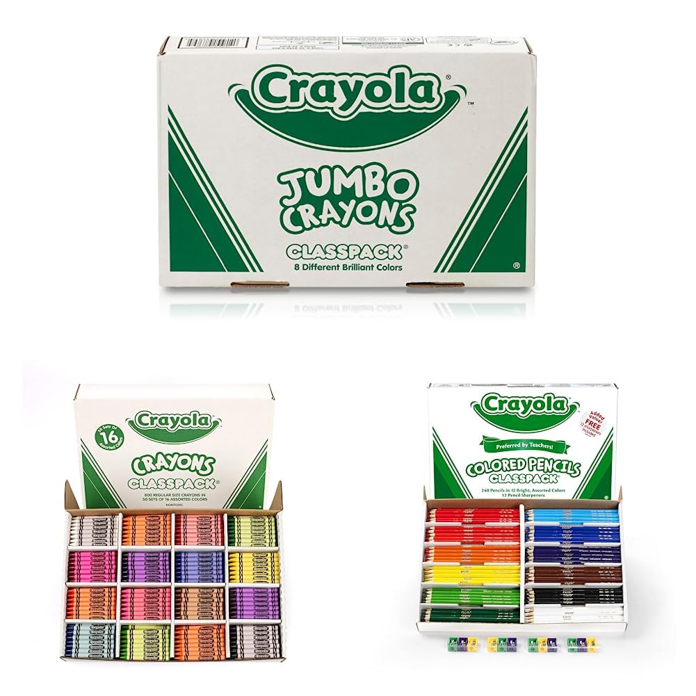 Crayola Crayons + Crayon, 800 CT + Pencils / Assorted Colors,May Vary / 1 Crayons