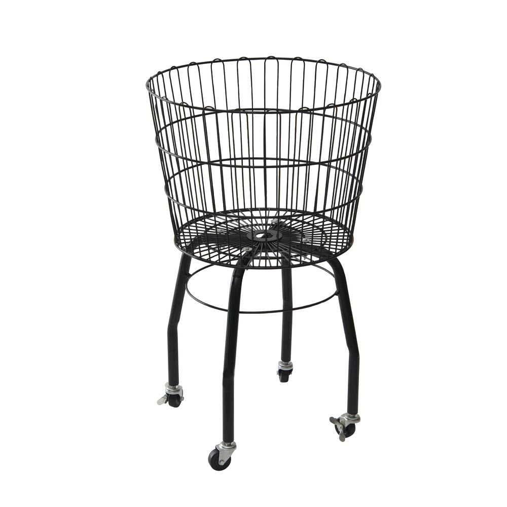Dump Bin Black Wire - 20"Dia x 32 1/2"H by HUBERT – Metal, Black