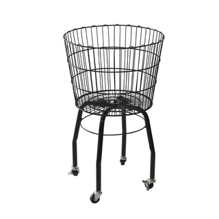 Dump Bin Black Wire - 20"Dia x 32 1/2"H by HUBERT – Metal, Black